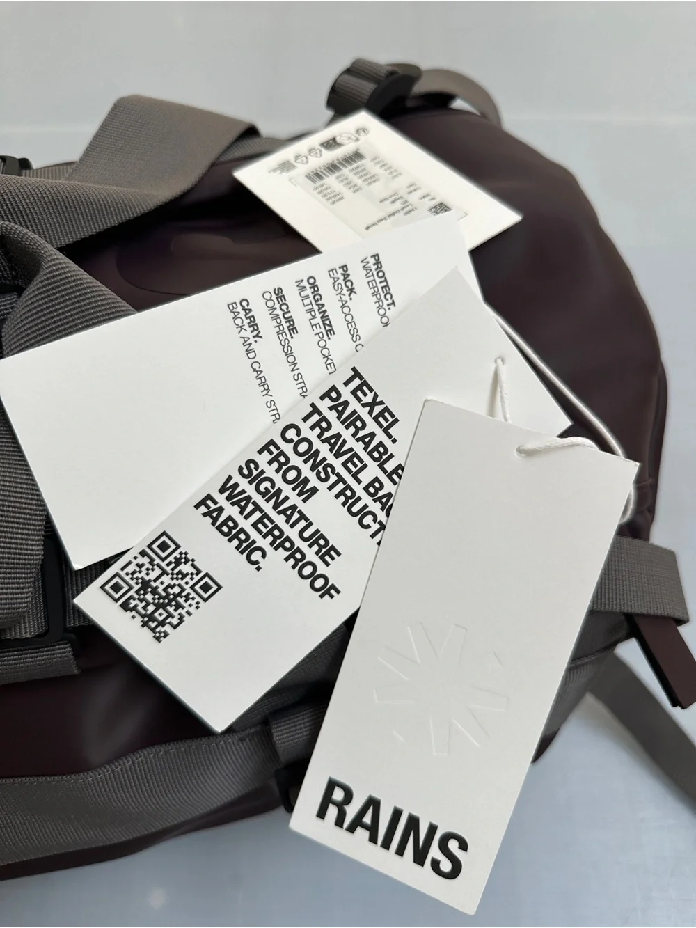 New Rains Texel Backpack Duffle Bag Dark Purple (Depth)
